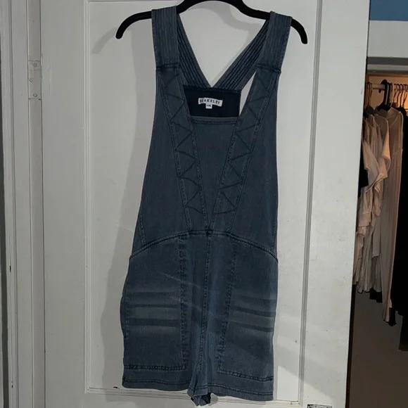 Blue Denim Overall Dress - Picture 2 of 6